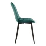 Chair Berne petrol velvet with black metal leg 53x57x87cm - Image 3