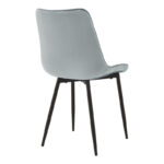 Chair Berne grey velvet with black metal leg 53x57x87cm - Слика 2
