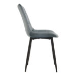 Chair Berne grey velvet with black metal leg 53x57x87cm - Слика 3
