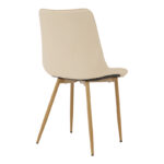 Chair Berne cream velvet with natural color metal leg 53x57x87cm - Image 2
