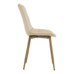 Chair Berne cream velvet with natural color metal leg 53x57x87cm - Image 3