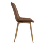 Chair Berne brown velvet with natural color metal leg 53x57x87cm - Image 4