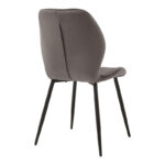 Chair Jelour dark grey velvet with black metal leg 55x54,5x84,5cm - Image 2