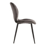 Chair Jelour dark grey velvet with black metal leg 55x54,5x84,5cm - Image 3