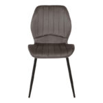 Chair Jelour dark grey velvet with black metal leg 55x54,5x84,5cm - Image 4
