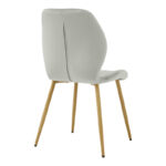 Chair Jelour grey velvet with natural color metal leg 55x54,5x84,5cm - Image 2