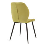 Chair Jelour yellow velvet with black metal leg 55x54,5x84,5cm - Слика 2
