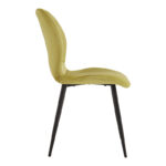 Chair Jelour yellow velvet with black metal leg 55x54,5x84,5cm - Слика 3