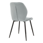 Chair Jelour grey velvet with black metal leg 55x54,5x84,5cm - Image 2