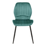 Chair Jelour petrol velvet with black metal leg 55x54,5x84,5cm - Image 4