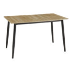 Table Loza sonoma MDF with black metal leg 120x70x73cm