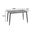 Table Loza sonoma MDF with black metal leg 120x70x73cm - Слика 3