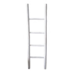 Morjeve ladder white wash color teak wood 45x6x150cm - Image 3