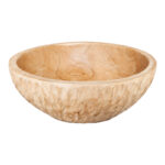 Deco bowl Feldo teak wood in natural color D30x10cm - Image 2