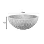 Deco bowl Feldo teak wood in natural color D30x10cm - Image 3