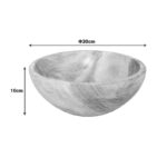 Deco bowl Dero teak wood in natural color D30x10cm - Image 2