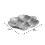 Deco plate Feya teak wood in natural color 18x30x5cm - Image 3