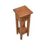 Side table Orkney mindi wood in natural color 25x25x67cm - Image 4