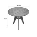 Cadrada table teak wood in natural shade D70x76cm - Image 6