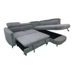 Left corner sofa-sofabed Napia anthracite fabric 249x210x98cm - Слика 3