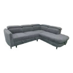 Left corner sofa-sofabed Napia anthracite fabric 249x210x98cm - Слика 4