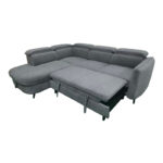Right corner sofa-sofabed Napia anthracite fabric 249x210x98cm - Image 2