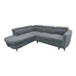 Right corner sofa-sofabed Napia anthracite fabric 249x210x98cm - Image 4