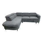Right corner sofa-sofabed Napia anthracite fabric 249x210x98cm - Image 5