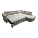 Left corner sofa-sofabed Napia beige fabric 249x210x98cm - Image 2