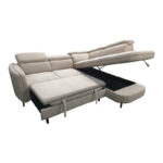 Left corner sofa-sofabed Napia beige fabric 249x210x98cm - Image 3