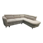 Left corner sofa-sofabed Napia beige fabric 249x210x98cm - Image 4