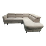 Left corner sofa-sofabed Napia beige fabric 249x210x98cm - Image 5
