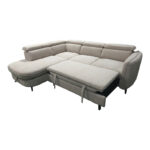 Right corner sofa-sofabed Napia beige fabric 249x210x98cm - Image 2