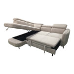 Right corner sofa-sofabed Napia beige fabric 249x210x98cm - Image 3