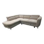 Right corner sofa-sofabed Napia beige fabric 249x210x98cm - Image 4