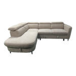 Right corner sofa-sofabed Napia beige fabric 249x210x98cm - Image 5