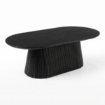 Aithra coffee table black solid mango wood 120x60x42cm - Image 2
