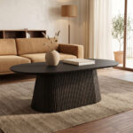 Aithra coffee table black solid mango wood 120x60x42cm