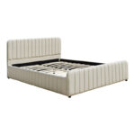 Myrelia bed gray beige fabric 150x200cm - Слика 3