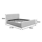Myrelia bed grey fabric 150x200cm - Слика 5