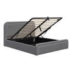 Semi double bed with storage space Bendy anthracite fabric 120x200cm - Слика 2