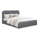 Semi double bed with storage space Bendy anthracite fabric 120x200cm - Слика 3