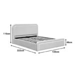 Semi double bed with storage space Bendy anthracite fabric 120x200cm - Слика 6