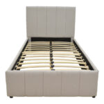 Single bed Rovio gray beige fabric 100x200cm - Слика 4
