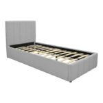 Single bed Rovio grey fabric 100x200cm - Слика 2