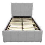 Single bed Rovio grey fabric 100x200cm - Слика 4
