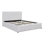 Double bed Rovio gray beige fabric 150x200cm - Слика 3