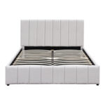 Double bed Rovio gray beige fabric 150x200cm - Слика 4