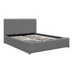 Double bed Rovio grey fabric 150x200cm - Слика 3