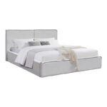 Double bed Zento gray beige fabric 160x200cm - Слика 2